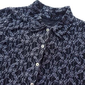 VTG Surrealist Jacket Sz 1 Black Gray Embroided Floral Whimsigoth Dark Cottage